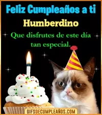 GIF Gato meme Feliz Cumpleaños Humberdino
